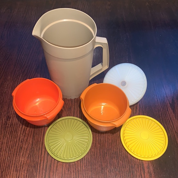Tupperware | Kitchen | Vintage 7s Tupperware Pitcher And Canisters ...